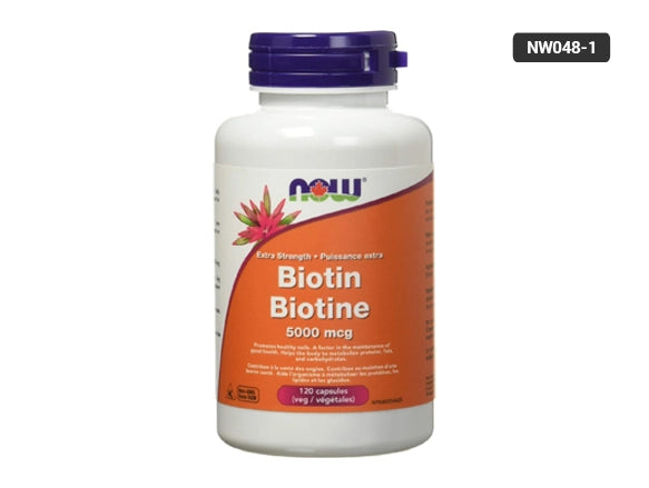 Now Biotin Extra Strength 5000 mcg Helps to Promote Healthy Hair, Glowing Skin & Strong Nails. Also Helps to Metabolize Carbohydrates, Proteins, & Fats.